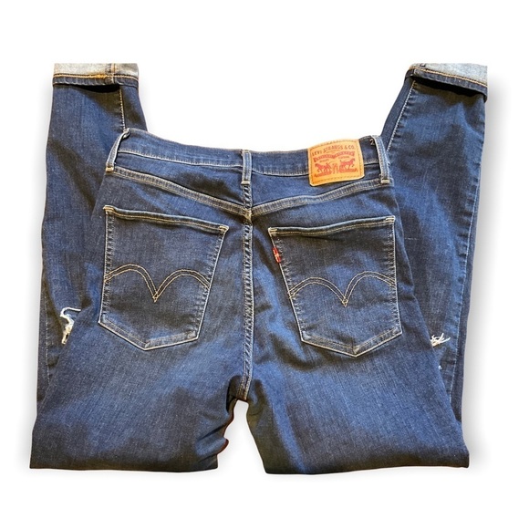 Levi's Mile High Super Skinny Distressed Denim Finish Women's Jeans - Picture 3 of 11